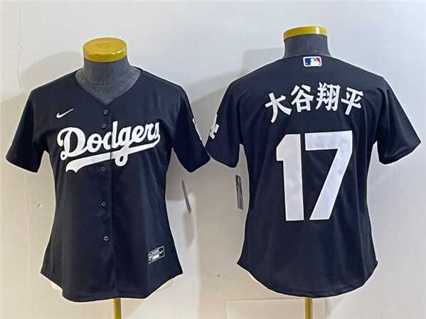 Youth Los Angeles Dodgers #17 Shohei Ohtani Black Stitched Baseball Jersey